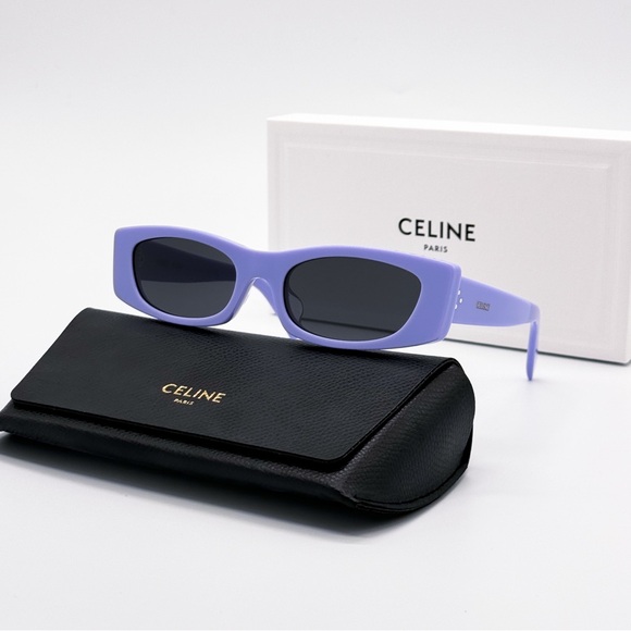 NEW CELINE CL40245U 78A PURPLE GREY SQUARE WOMEN SUNGLASSES CELINE - Picture 2 of 11